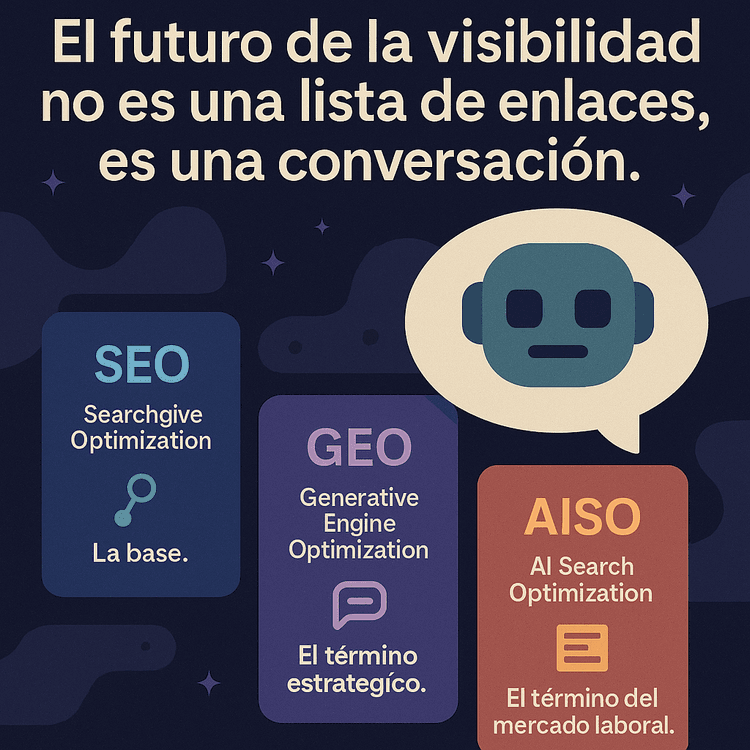 Infografía sobre SEO, GEO y AISO
